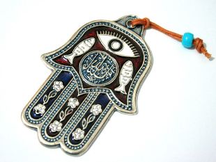 Muslim amulets for good luck Hamsa