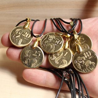 Pendants made of coins